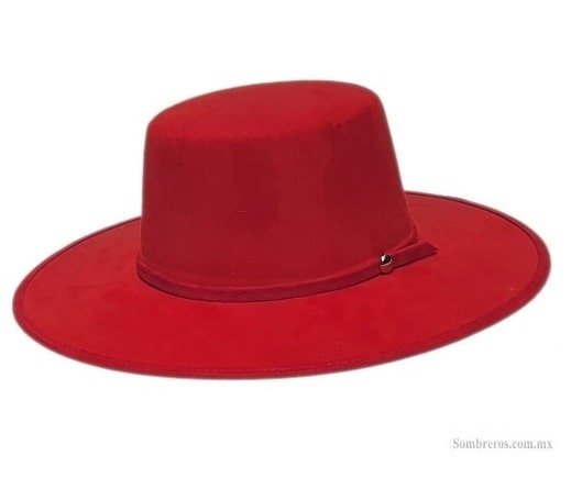 Sombrero Gamuza Cordobés Rojo